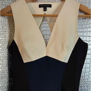 Never Worn Black Navy Cream Dress
